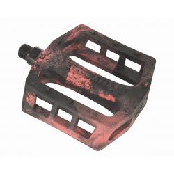 Demolition Trooper Plastic Pedals (Black/Red Swirl) (Pair) (9/16") - D0706BKRED