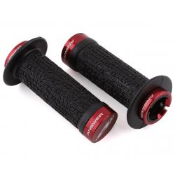 Answer Flange Lock-on Grips (Black/Red) (Pair) (105mm) - HG-AHG15MWFL-RD