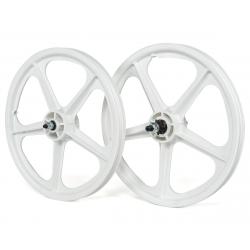 Skyway Tuff Wheel II 20" Wheel Set (White) (14mm Rear Axle) (20 x 1.75) (Cassette) - WHL611