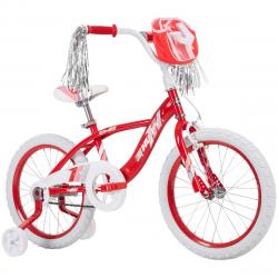 Glimmer Kids' Quick Connect Bike, Red, 18-inch