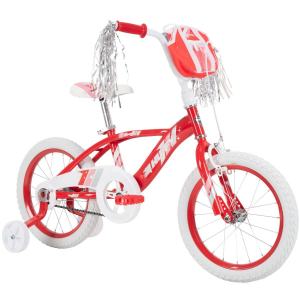 Glimmer Kids' Quick Connect Bike, Red, 16-inch