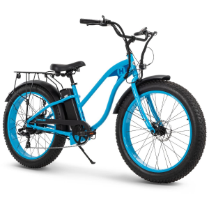 Huffy Hypulse 26-inch 7-Speed Electric Bike with Throttle, Blue