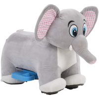 Elephant Plush Kids' Battery Ride-On Toy, 6V