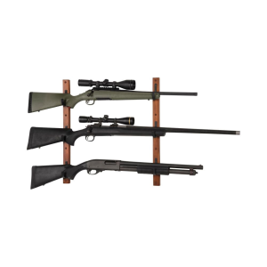 Palmetto State Armory Allen 3 Gun Collector Hardwood/Steel Gun Rack - Black/Brown, Organize Your Firearms - 5656