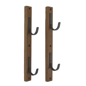 Palmetto State Armory Allen 2 Gun Collector Hardwood/Steel Gun Rack - Elegant Firearm Display, Black/Brown - 5659
