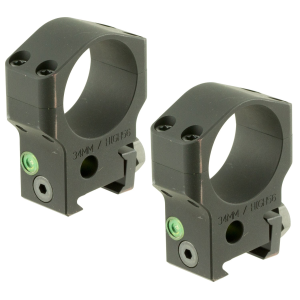 Accu-Tac 34mm 7075 Aluminum Alloy Scope Ring, Type III (Mil-Spec) Hard Anodized Flat Black - HSR-340