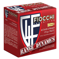Fiocchi Range Dynamics 170 gr Full Metal Jacket Truncated-Cone .40 S&W Ammo, 1000 Rounds - 40ARD