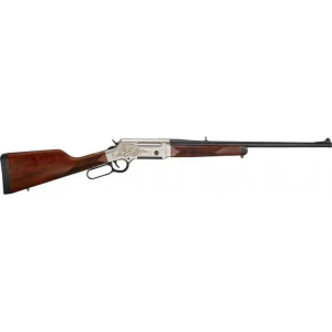 Henry H014D243 Long Ranger Deluxe Engraved 243 Win 4+1 20 Nickel Plated w/24K Gold Inlay American Walnut Right Hand