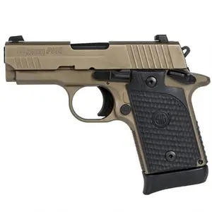 Sig Sauer 9389ESCPNAMBI P938 Micro-Compact Emperor Scorpion 9mm Luger 3.50 6+1 & 7+1 Flat Dark Earth PVD Flat Dark Earth Stainless Steel Black Hogue G10 Piranha Grip