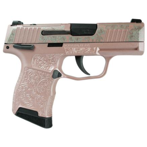 Sig Sauer Exclusive Rose Gold N Roses P365380 Handgun 380 Auto 10rd Magazine 31 Barrel Black Manual Safety
