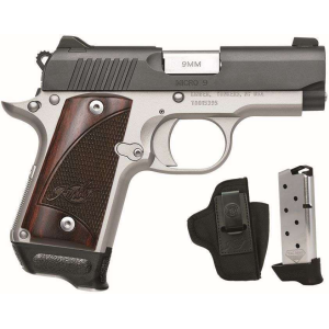 Kimber Mfginc 3300251 Micro 9 RTC 9mm 71 315 Ramped Barrel Black KimPro II FlaredLowered Ejection Port Stainless Steel Slide Two Tone Grip