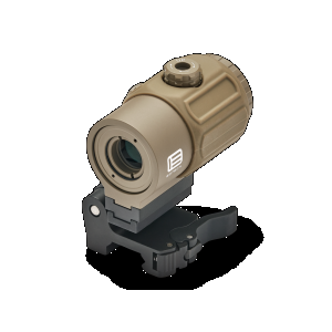 EOTech, G43, 3X Magnifier, QD Mount, Switch to Side, 34mm , Matte Finish, Tan, Includes Mount