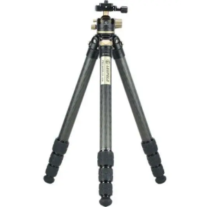Leupold 180379 Pro Guide CF-436 Tripod Kit Black w/Gold Accents Carbon Fiber 6.70-67