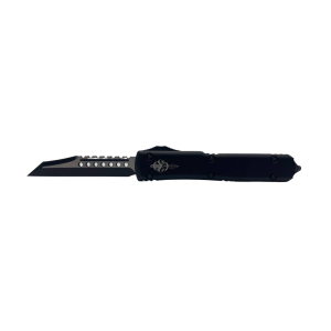 Microtech 119W-1TS Ultratech Warhound Tactical Standard, Black Handle & Black/Silver Blade OTF Automatic Knife