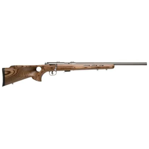 Savage 94725 93 BTVS Bolt 22 WMR 21 5+1 Laminate Thumbhole Brown Stk Stainless Steel