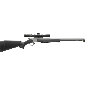 CVA PR2117SSCP Wolf w/Optic 50 Cal 24 Stainless Steel Barrel & Drilled & Tapped Stainless Steel Receiver, Fixed Black Synthetic Stock, KonusShot 3-9x32mm