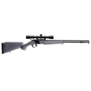 CVA PR2119SCP Wolf w/Optic 50 Cal 24 Blued Steel Barrel & Drilled & Tapped Steel Receiver, Fixed Stealth Gray Synthetic Stock, KonusShot 3-9x32mm