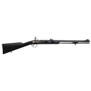 Traditions R3200850 Deerhunter 50 Cal 24 Flintlock Blued Black Synthetic Stock
