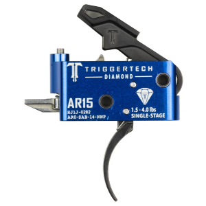 TriggerTech AR-15 Diamond Trigger, Single Stage, Pro Curved Black PVD Trigger