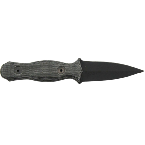 HALF FACE BLADES TRIDENT DAGGER 3 BLADE, 6.75 OA, S45VN STEEL, HRC60, ARMOR BLK, GRY G10