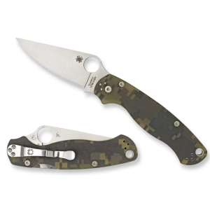 Spyderco C81GPCMO2 Para Military 2 3.40 CPM-S30V Stainless Steel Flat Ground G10 Camo Handle Folding