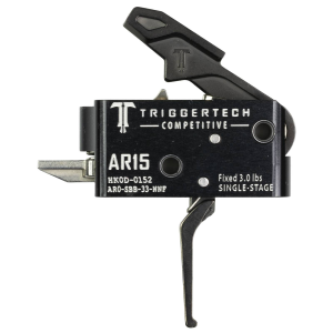TriggerTech AR-15 Competitive Trigger, Single Stage, Flat PVD Black Trigger