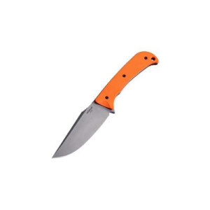 Hogue 35850 Extrak XL 3.90 Fixed Clip Point Plain Stone Tumbled CPM M4 Tool Steel Blade, Blaze Orange Textured G10 Scales Handle