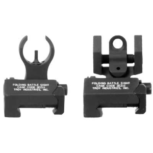 Troy Ind SSIGIARSMBT00 BattleSight Micro Set HK/Round IAR,Sig 556,POF 416,FN SCAR Black Hardcoat Anodized HK Front/Round Rear Aluminum Black Black
