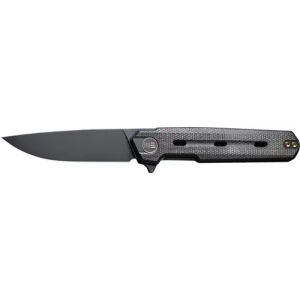 WE KNIFE NAVO 3.25 BLACK CANVAS MICARTA STONEWASH