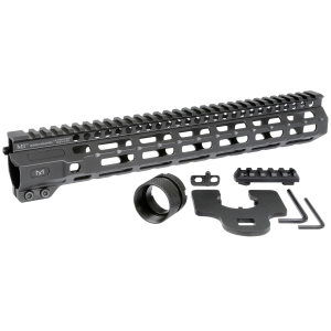 MIDWEST INDUSTRIES INC MICRM12625 M-Series AR-15 6061 Aluminum Black Hard Coat Anodized 12.625