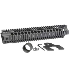 MIDWEST INDUSTRIES INC MICRT12625 T-Series AR-15 6061 Aluminum Black Hard Coat Anodized 12.625
