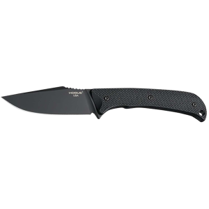 Hogue 35869 Extrak 3.30 Fixed Clip Point Plain Black Cerakote CPM M4 Tool Steel Blade, Black Textured G10 Scales Handle