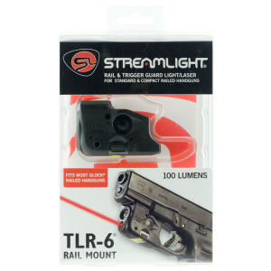 Streamlight 69290 TLR-6 Laser/Light Combo Handgun Clear LED 100 Lumens Red Laser Black Polymer