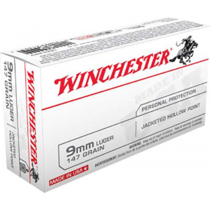 Winchester Ammo USA9JHP2 USA  9mm Luger 147 gr Jacketed Hollow Point (JHP) 50 Bx/ 10 Cs