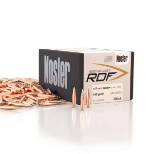 Nosler 49825 RDF 6.5 Creedmoor .264 140 gr Hollow Point Boat Tail (HPBT) 500 Per Box