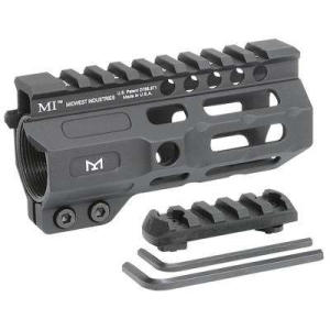 Midwest Industries MICRM45 Combat AR-15 Black Hardcoat Anodized Aluminum/Polymer 4.50 Picatinny/M-LOK