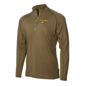 NUCLEUS HEATED QUARTER ZIP BROWN CLAY LARGE