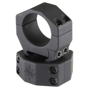 Seekins Precision 0010620006 30mm Scope Ring Set Low 7075 T6 Aluminum Black Hard Coat Anodized