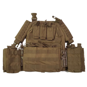 GUARD DOG BODY ARMOR SHEPPARD PLATE CARRIER FDE ADJUSTABLE WITH MULTIPLE POUCHES