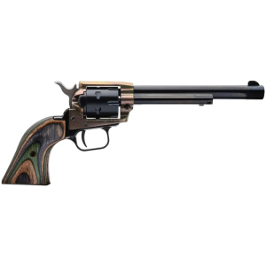 Heritage Mfg Rough Rider Small Bore 22 LR 6 Round 6.50 Black Case Hardened Camo Laminate Grip