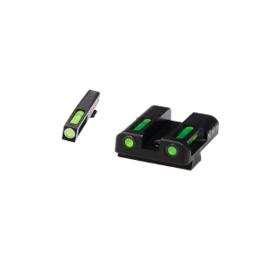 Hiviz GLN325 LiteWave H3 Fits Glock 9/40/357 (Not 42/43) Tritium/Fiber Optic Green Tritium/Fiber Optic Green Black