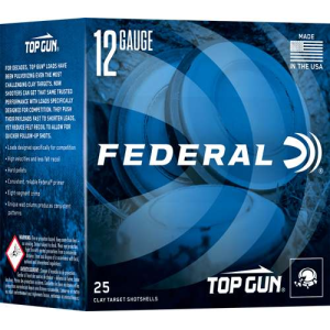 Federal 12GA 2-3/4 1OZ 1,250 FPS 8 Top Gun Ammunition 25rd Box
