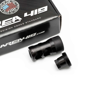 Area419 Hellfire 2P-Self Timing Muzzle Brake w/ Adapter 223/6mm 1/2-28