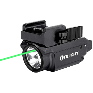 Olightstore Usa Inc OBALDRMINIBK1 Baldr Mini Black Anodized 100/600 Lumens White LED Green Laser