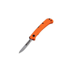 Hogue 35834 Expel 2.50 Folding Scalpel Plain Satin High Carbon Steel Blade, Blaze Orange Textured G10 Scales/SS Handle
