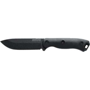 Ka-Bar BK16 Becker 4.38 Drop Point Plain Black 1095 Cro-Van Black Ultramid Handle Fixed