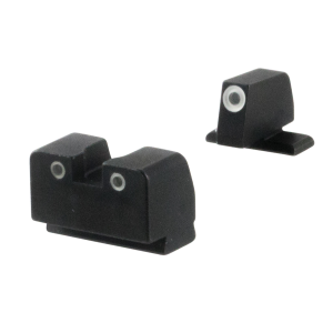 AmeriGlo SG181 Tall Suppressor Height Sight Most Sig Green Tritium w/White Outline Black