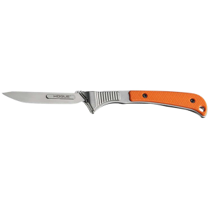 Hogue 35874 Expel 2.050 Fixed High Carbon Steel Blade, Orange G10 Scales/SS Handle, Includes 3 #60 & 2 #70 blades.