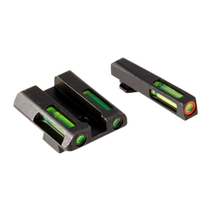 LITEWAVE H3 TRITIUM ORANGE RING FRONT SIGHT SET W/GREEN LITEPIPES