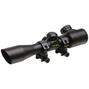 Truglo TG8504B3L Compact Crossbow Scope 4x 32mm Obj 20.8 ft @ 100 yds FOV 1 Tube Black Matte Finish Dual Illuminated Range Finding Red/Green